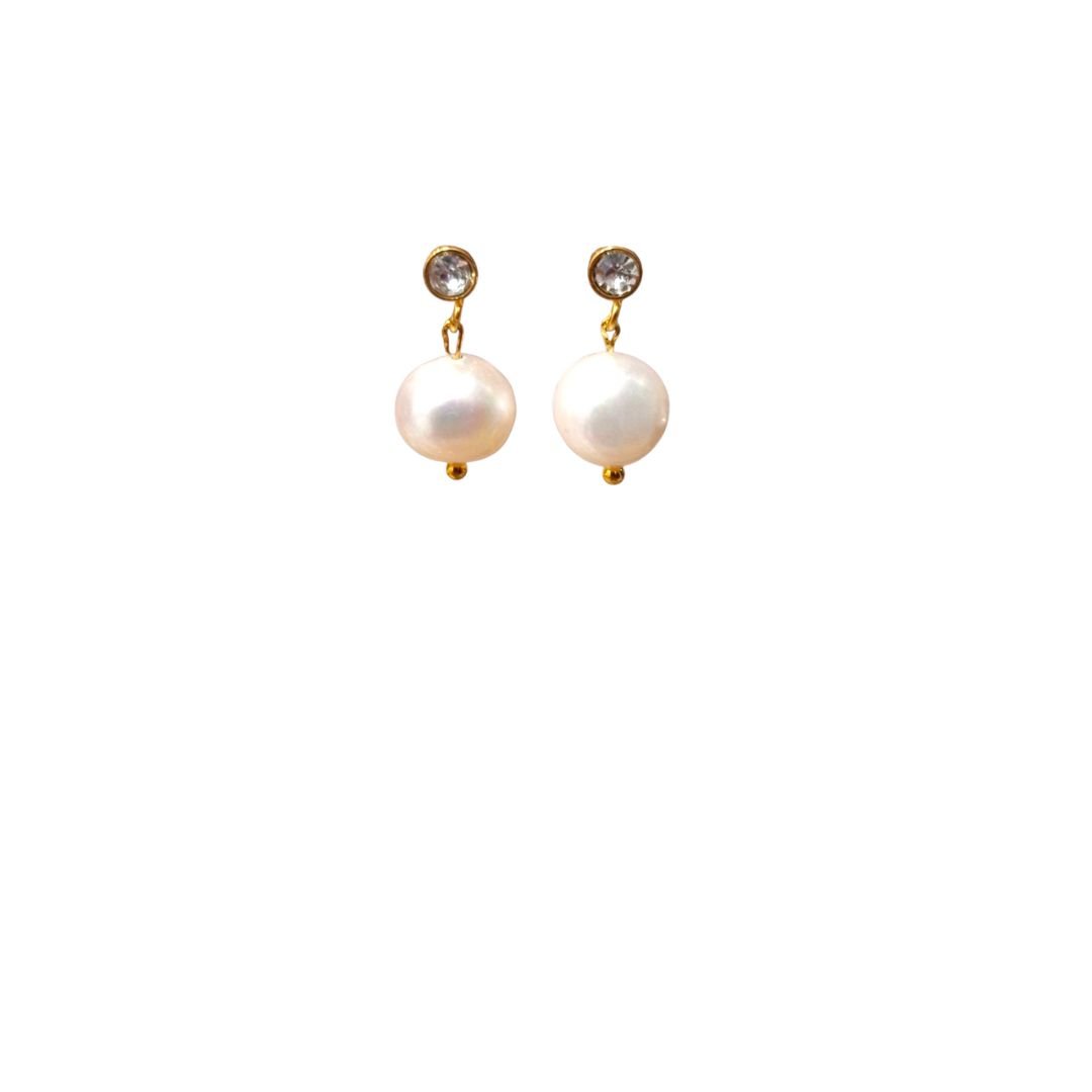 Brincos de pérolas de água doce