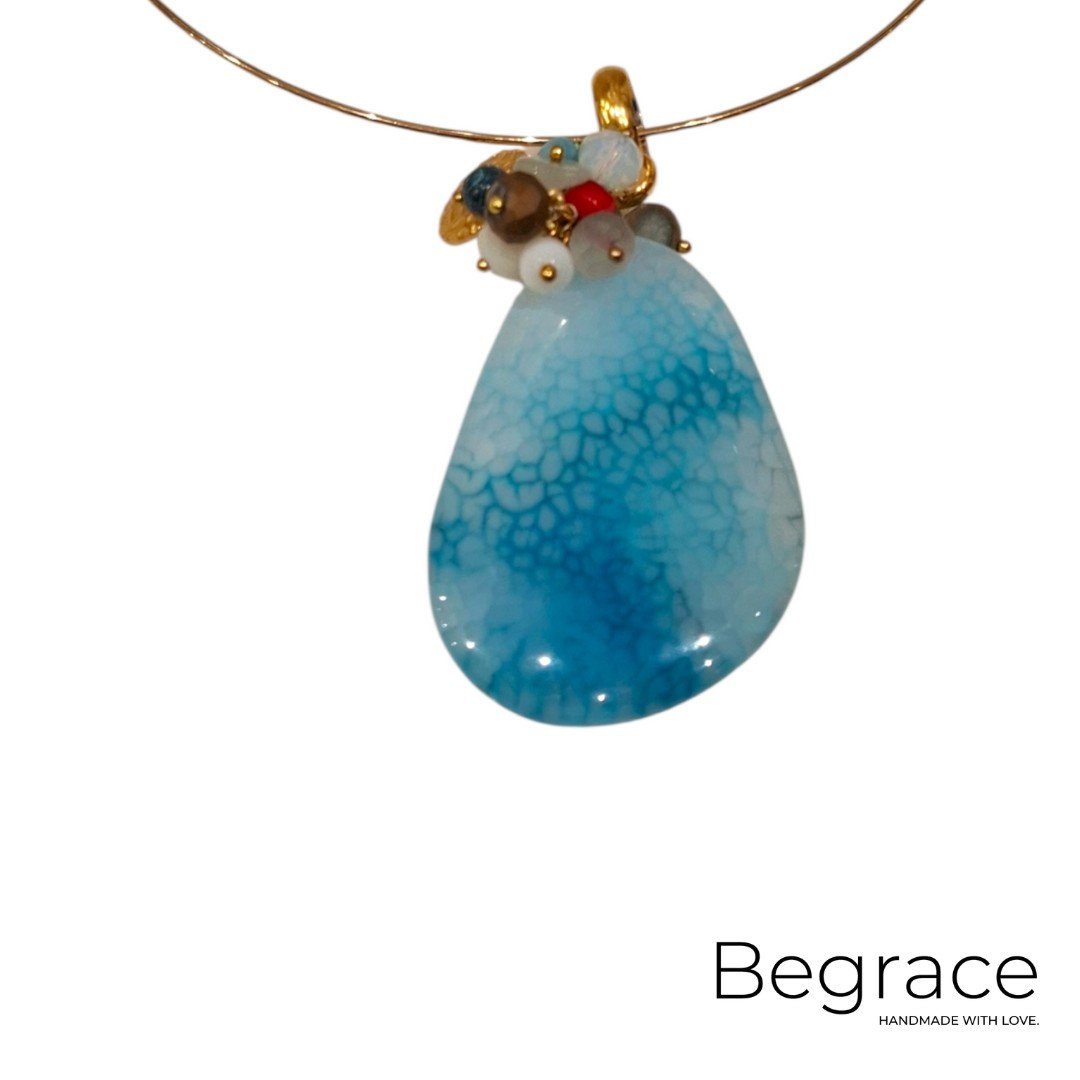 Gargantilha blue stone